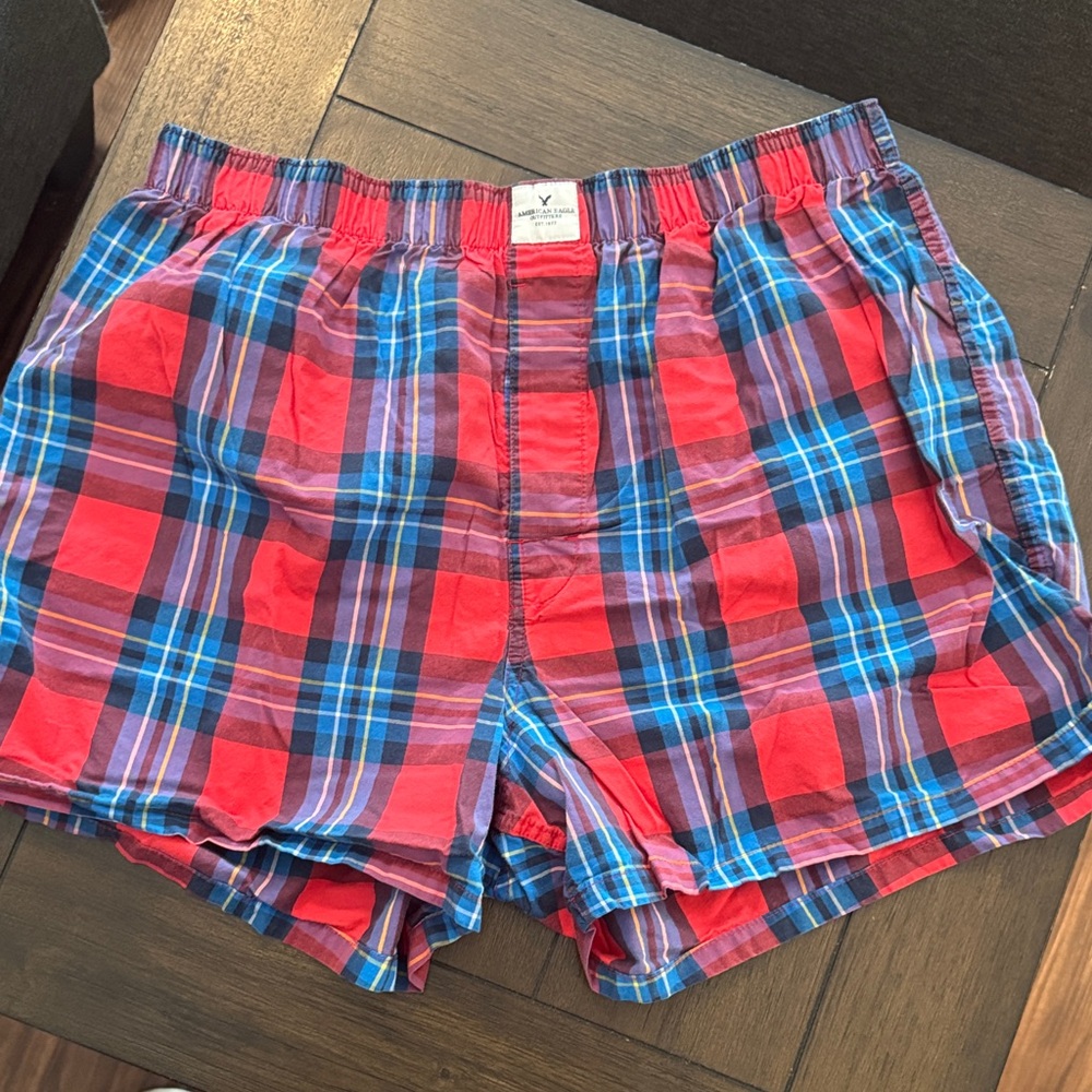 American Eagle Men's Plaid Boxer Shorts